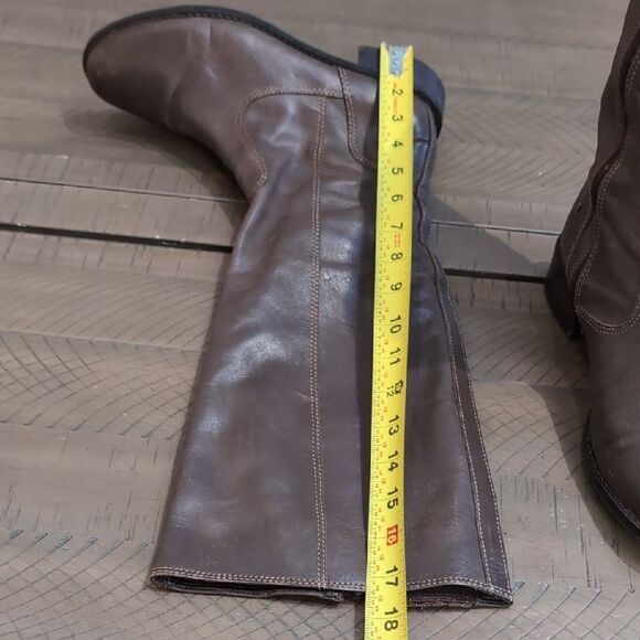 Donald J. Pliner Bixbi Brown Leather Over the Knee Boots Sz 8.5M - Picture 13 of 13